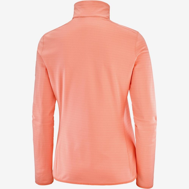 Salomon Essential Lightwarm Pullover Dame Orange | 39160-KTLM