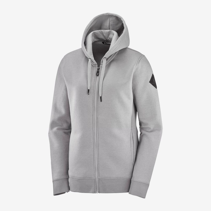 Salomon Essential Warm Hættetrøje Dame Gray | 31670-CKRG