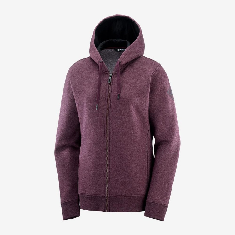 Salomon Essential Warm Hættetrøje Dame Lilla | 60124-DSFM