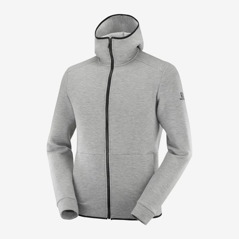 Salomon Essential Warm Hættetrøje Herre Gray | 17564-NOLF