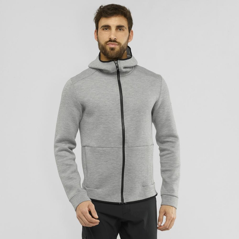 Salomon Essential Warm Hættetrøje Herre Gray | 17564-NOLF