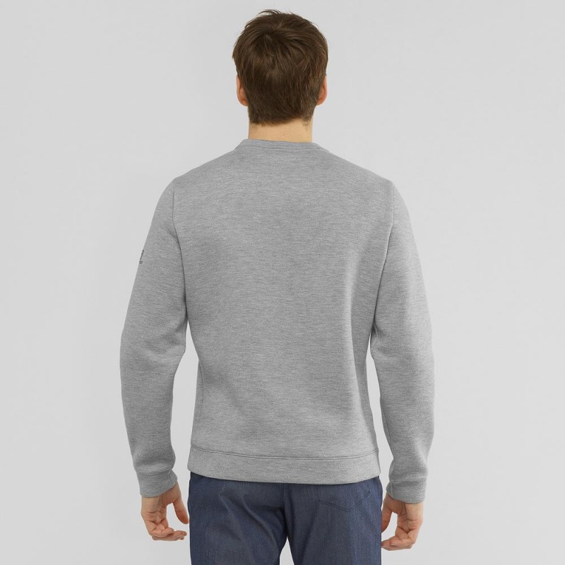 Salomon Essential Warm Pullover Herre Gray | 83725-VBFY