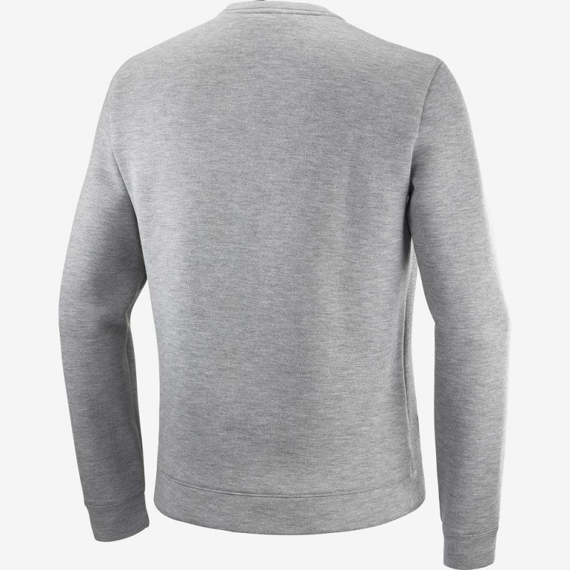 Salomon Essential Warm Pullover Herre Gray | 83725-VBFY