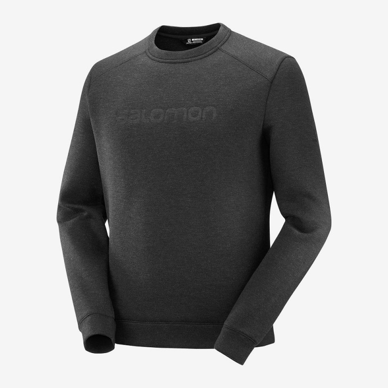 Salomon Essential Warm Pullover Herre Sort | 23591-LZXV