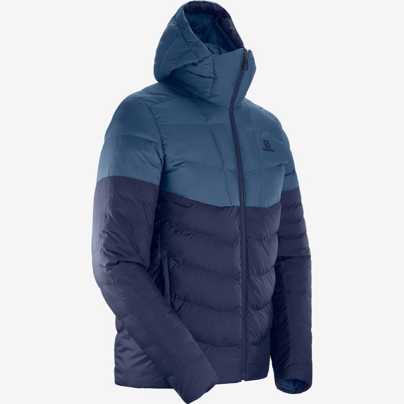 Salomon Essential Xwarm Insulated Hættetrøje Herre Mørkeblå | 68405-PSTZ