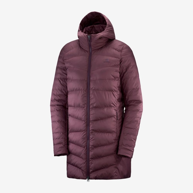 Salomon Essential Xwarm Long Jakke Dame Lilla | 72390-HIAP