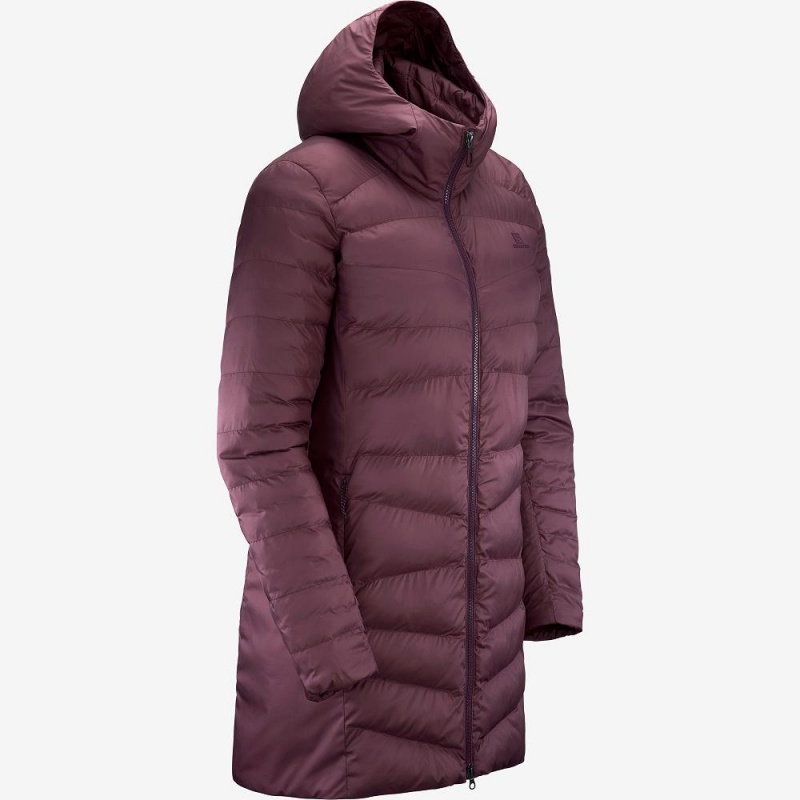 Salomon Essential Xwarm Long Jakke Dame Lilla | 72390-HIAP