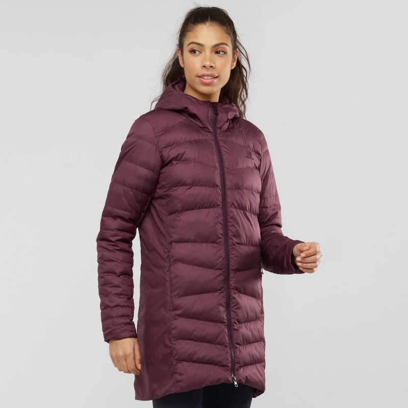 Salomon Essential Xwarm Long Jakke Dame Lilla | 72390-HIAP