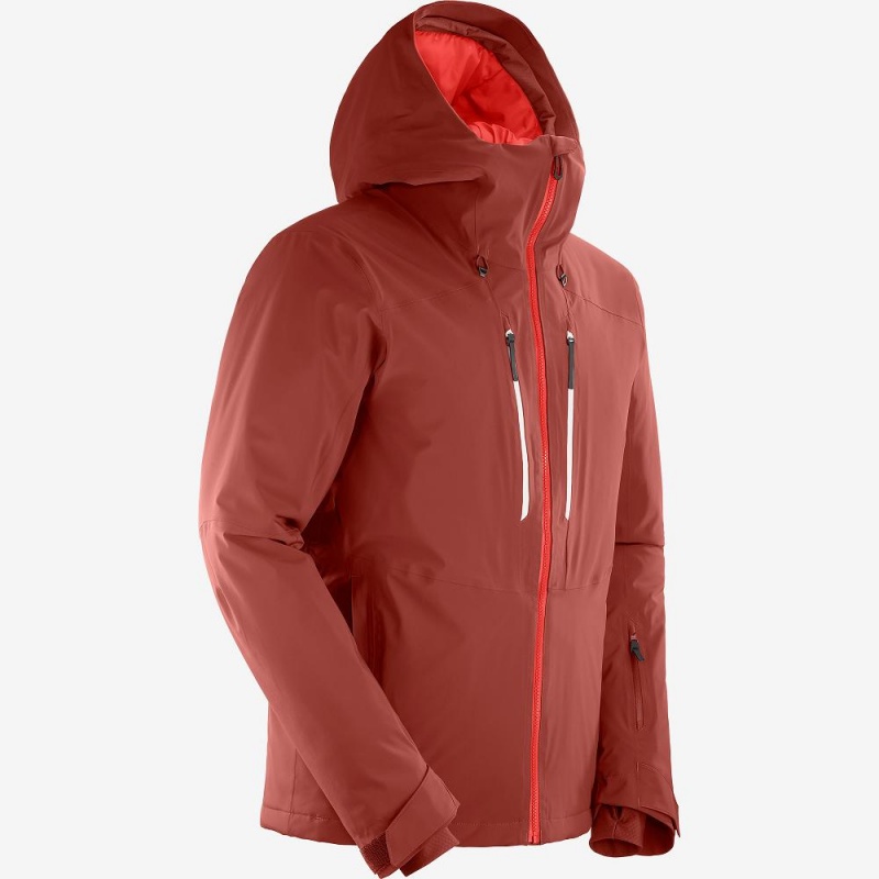 Salomon Highland Skijakker Herre Rød | 39728-MJOV