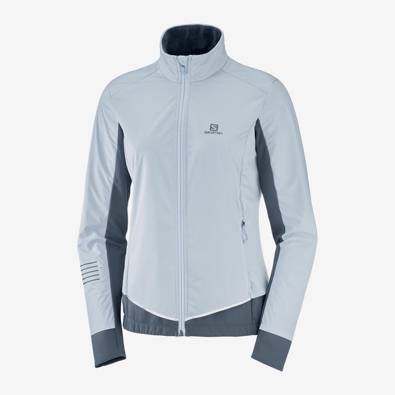 Salomon Lightning Lightshell Jkt W Jakke Dame Blå | 83429-YGBR