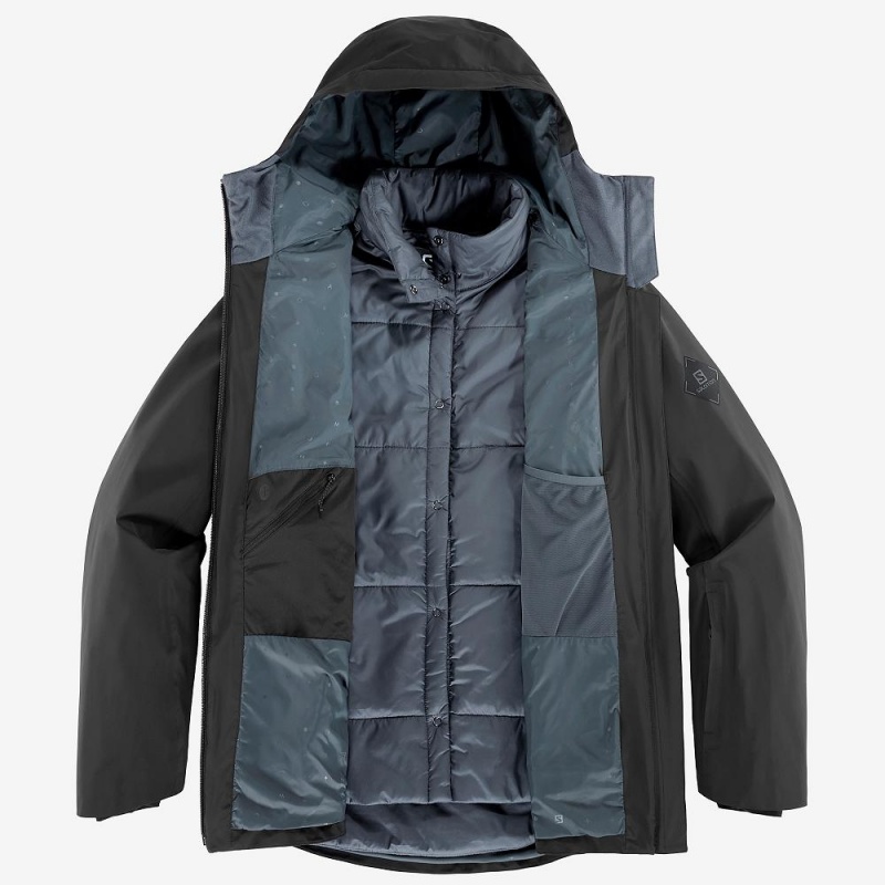 Salomon Outlaw 3In1 Jacket W Skijakker Dame Sort | 82670-FDNK