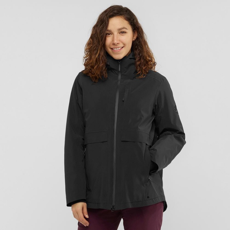 Salomon Outlaw 3In1 Jacket W Skijakker Dame Sort | 82670-FDNK