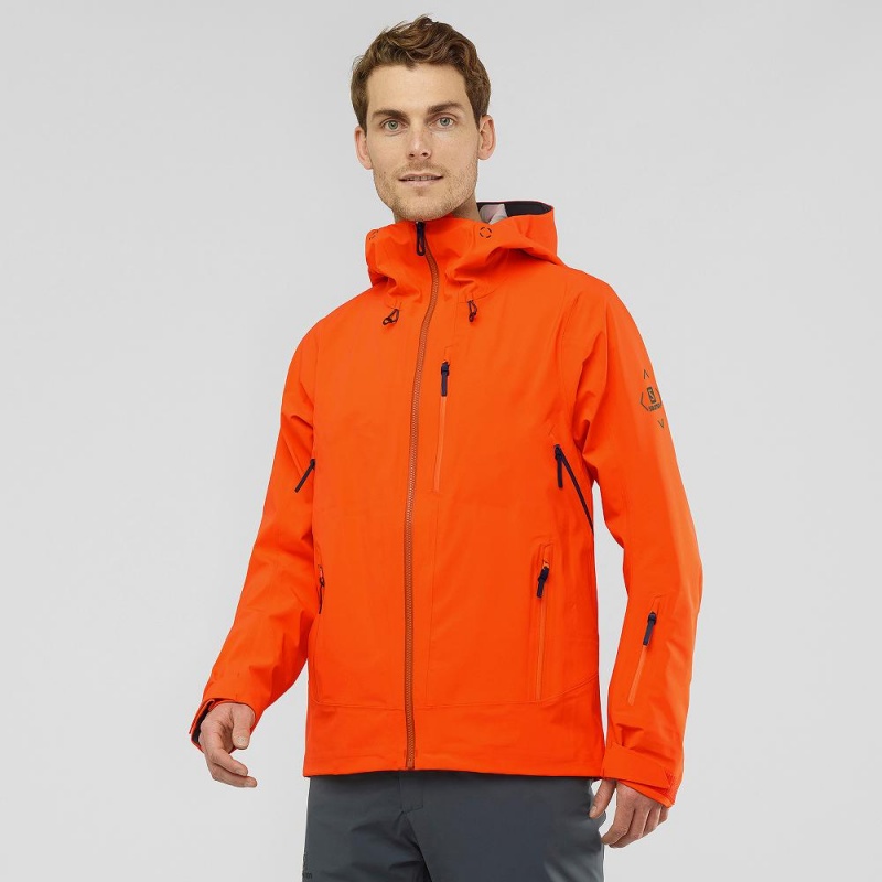 Salomon Outlaw 3L Skijakker Herre Orange | 12385-PDIC