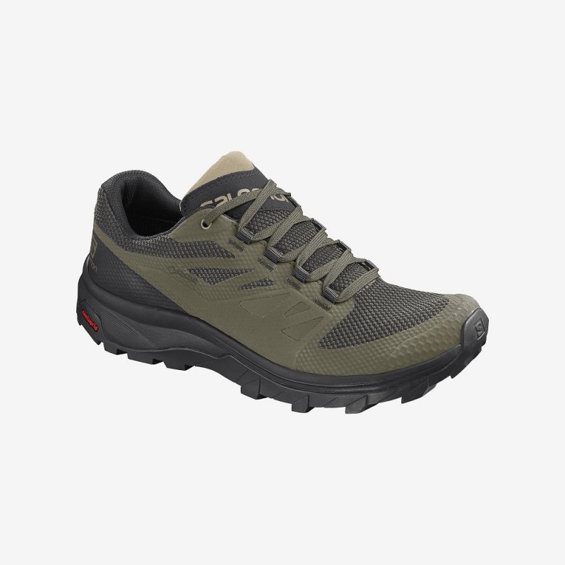 Salomon Outline Gore-Tex Trekking Herre Grøn | 89631-ORQJ