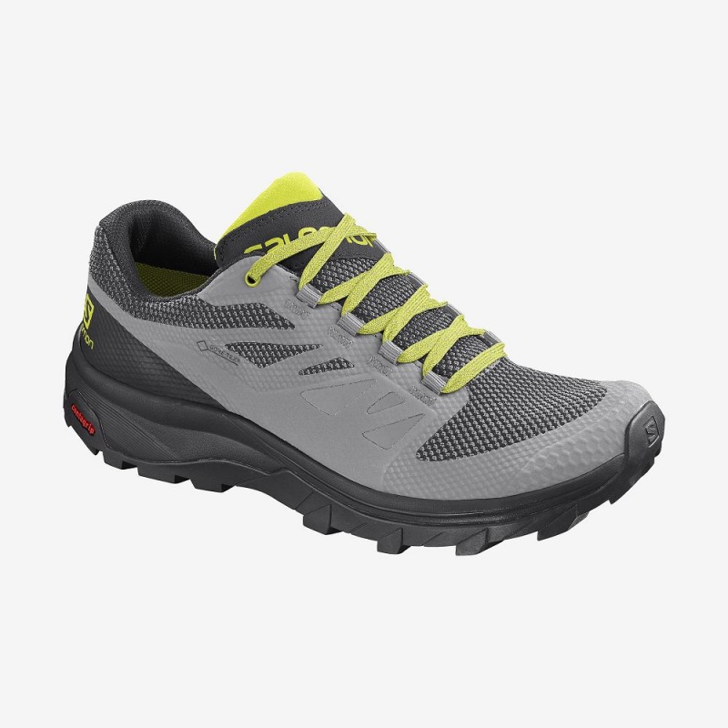 Salomon Outline Gore-Tex Trekking Herre Sølv | 39547-GTDW