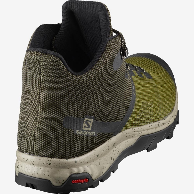 Salomon Outline Prism Mid Gore-Tex Vandrestøvler Herre Grøn | 27903-IKVR