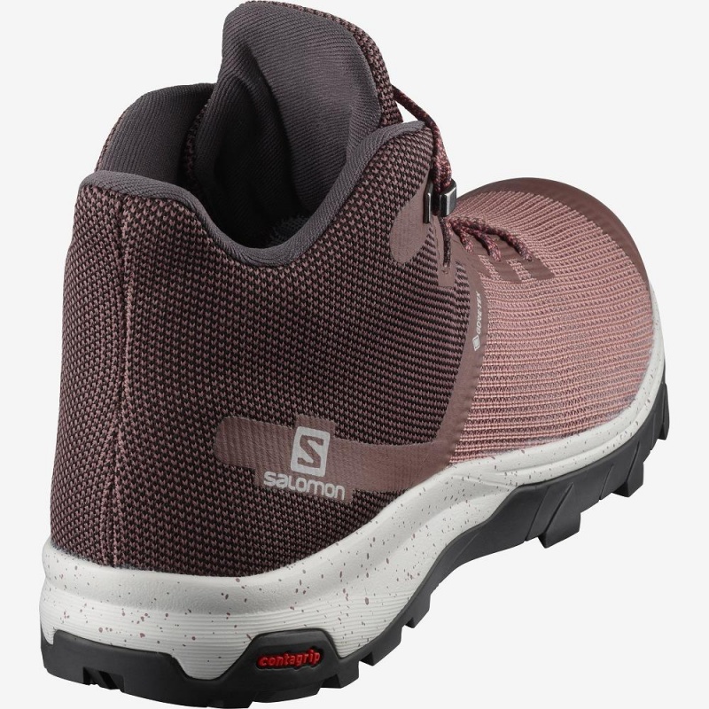 Salomon Outline Prism Mid Gore-Tex Vandrestøvler Dame Lyserød | 52960-YDHP