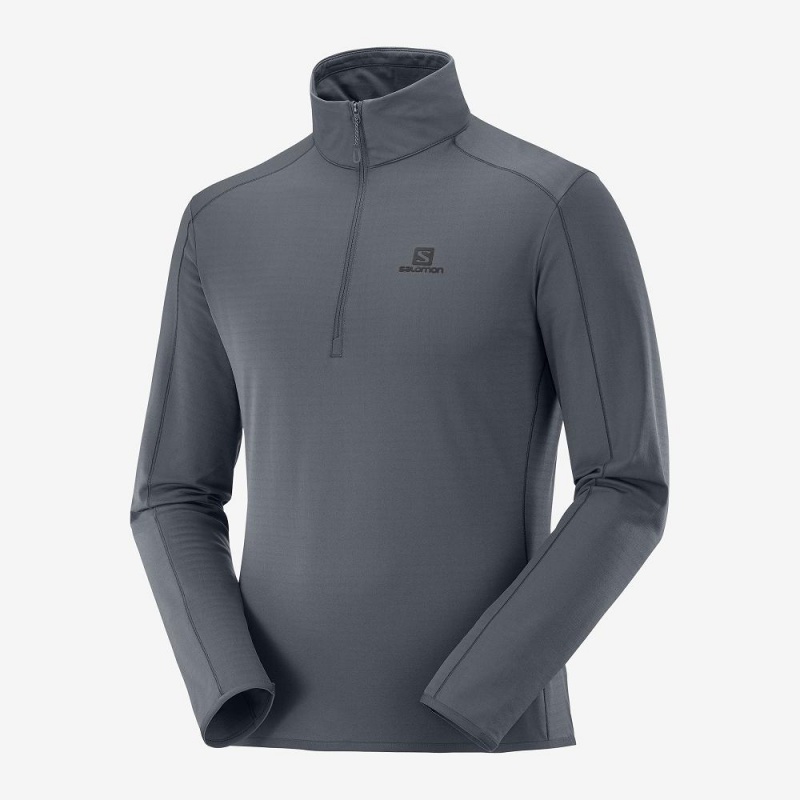 Salomon Outrack Half Zip Mid M Skijakker Herre Gray | 18759-XWDQ