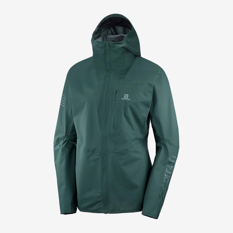 Salomon Outspeed 360 3L Jkt W Jakke Dame Grøn | 45097-AYVE