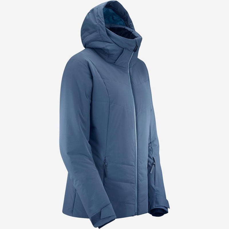 Salomon Prevail Jacket W Skijakker Dame Mørkeblå | 17624-SCPO