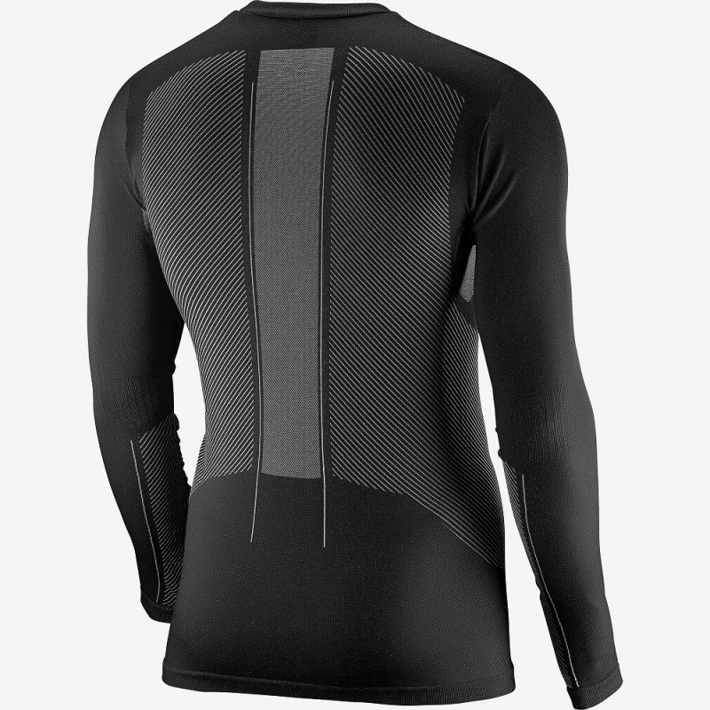 Salomon Primo Warm Seamless Tee M Toppe Herre Sort | 56129-BLXV