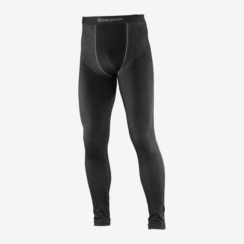 Salomon Primo Warm Tight Seamless M Tights Herre Sort | 76953-TUGJ