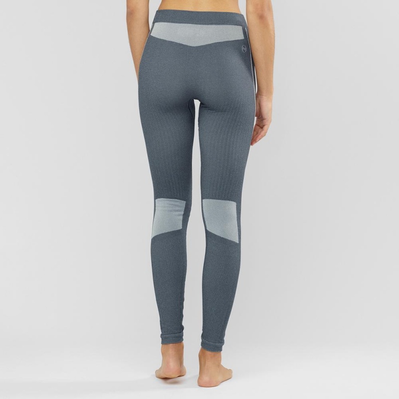 Salomon Primo Warm Tight Seamless W Tights Dame Gray | 03246-GMFR