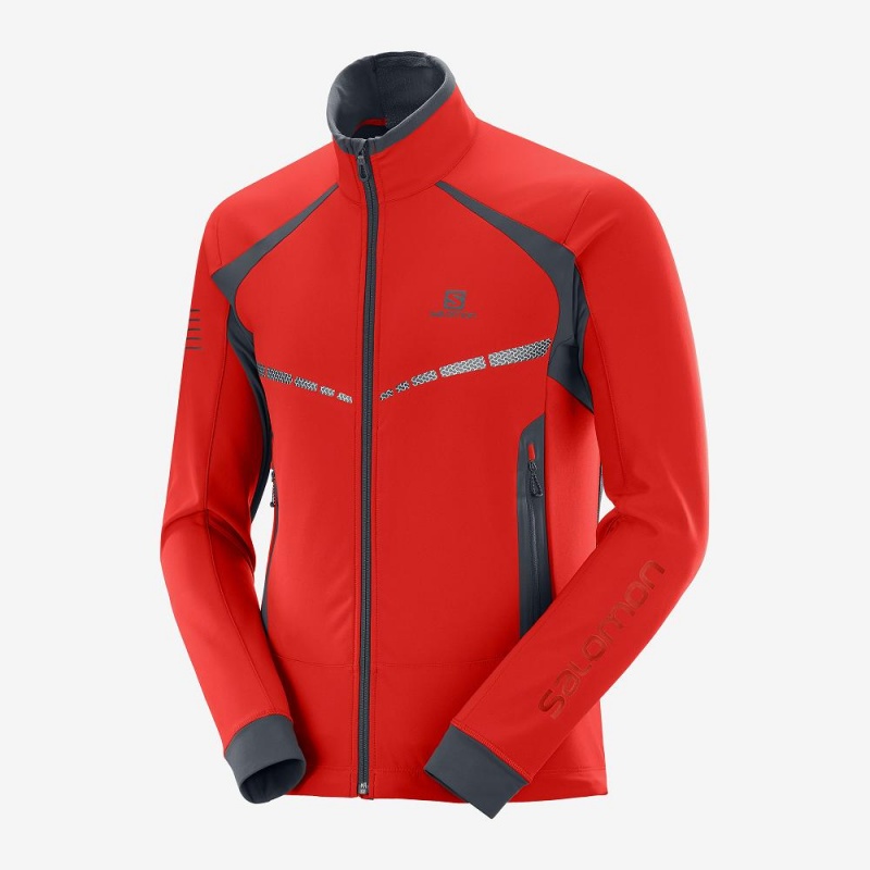 Salomon Rs Warm Softshell Jkt M Jakke Herre Rød | 39817-ICAT