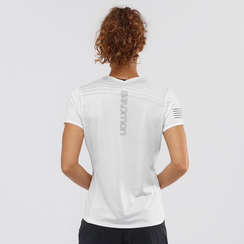 Salomon Sense T Shirts Dame Hvide | 68412-KCMO