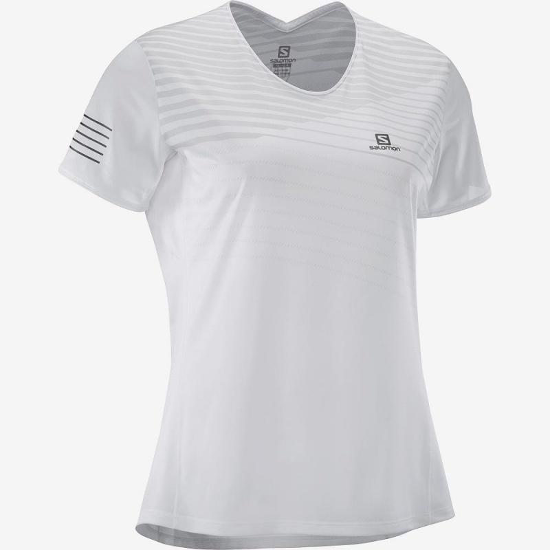 Salomon Sense T Shirts Dame Hvide | 68412-KCMO