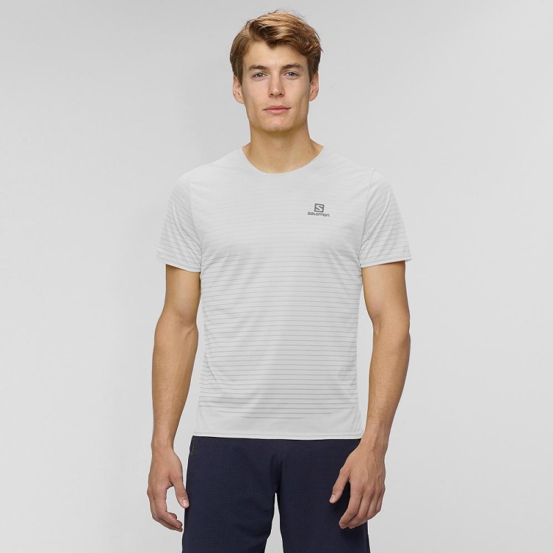 Salomon Sense Tee M Toppe Herre Hvide | 01372-QJKY