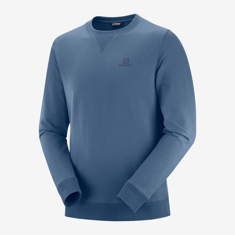 Salomon Shift Crewneck M Pullover Herre Mørkeblå | 10398-YGWH