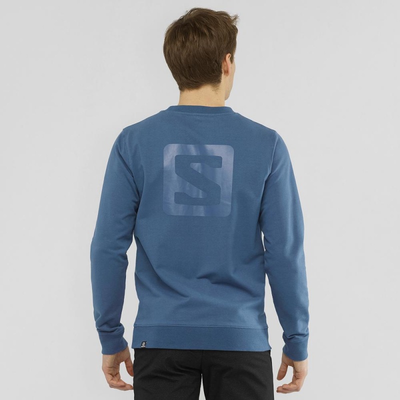 Salomon Shift Crewneck M Pullover Herre Mørkeblå | 10398-YGWH