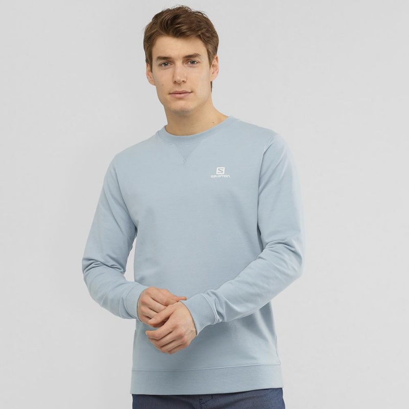 Salomon Shift Crewneck M Pullover Herre Blå | 57210-OZWL