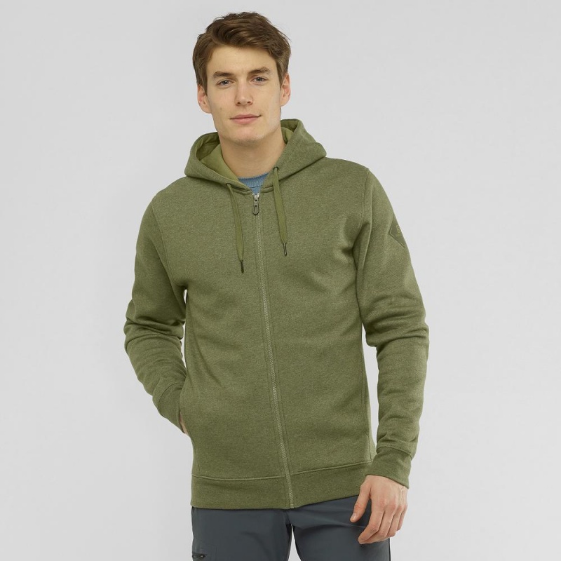 Salomon Shift Full Zip Hoodie M Løbejakke Herre Grøn | 41083-MCUB