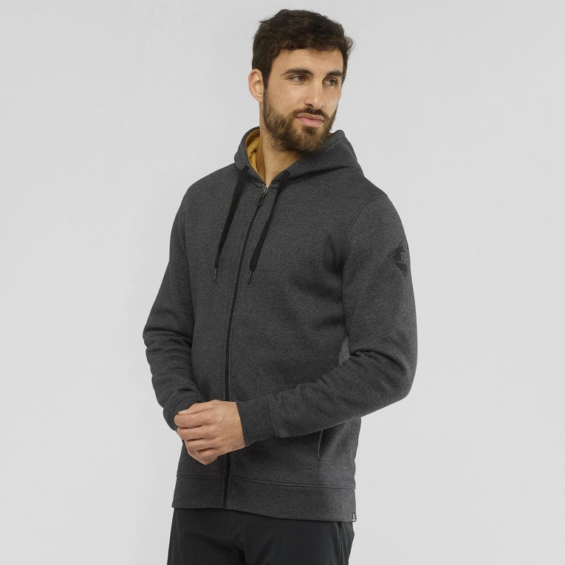 Salomon Shift Full Zip Hoodie M Løbejakke Herre Sort | 95708-XHDT