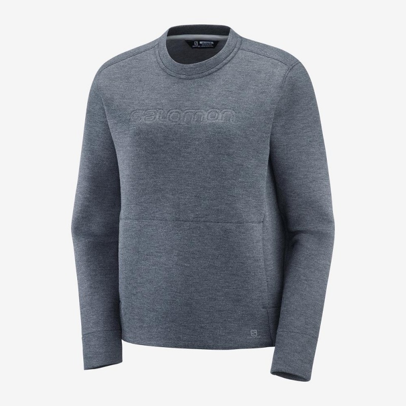 Salomon Sight Crew Neck W Pullover Dame Gray | 23957-YMPT