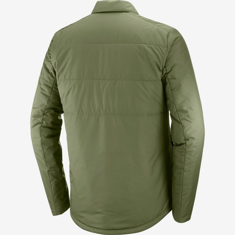 Salomon Snowshelter Insulated Shirt M Jakke Herre Grøn | 40396-SZRU