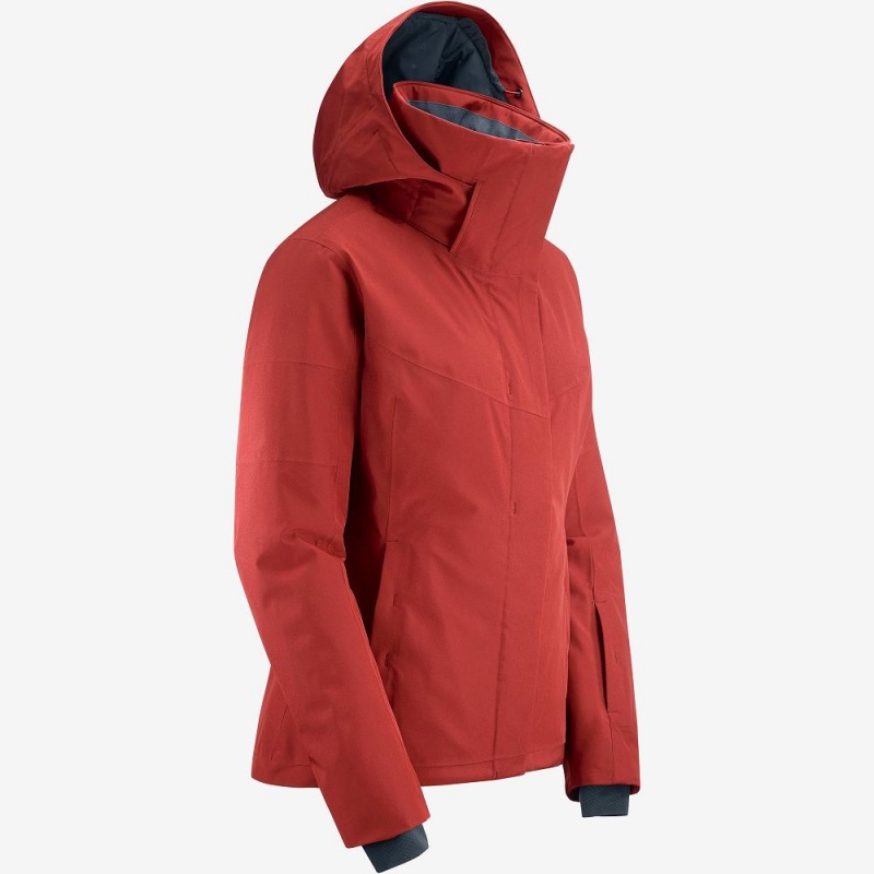 Salomon Speed Skijakker Dame Rød | 97584-ZESR