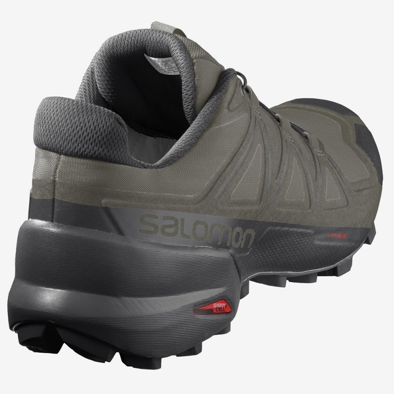 Salomon Speedcross 5 Brede Trail Løbesko Herre Grøn | 72681-CQVE