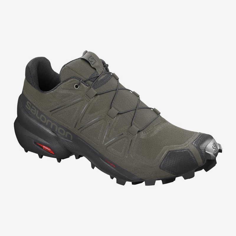 Salomon Speedcross 5 Brede Trail Løbesko Herre Grøn | 72681-CQVE