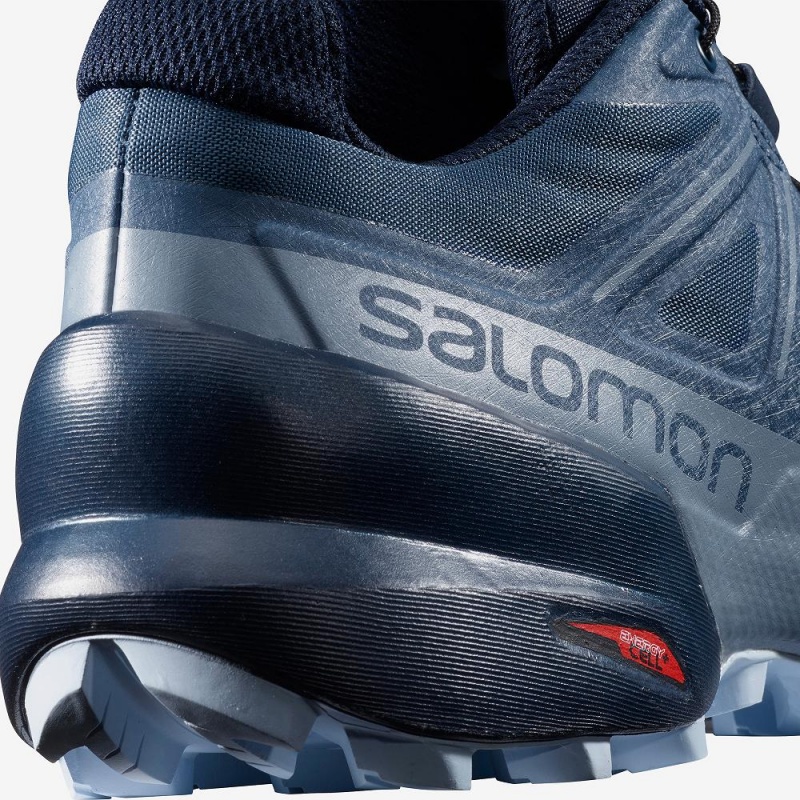 Salomon Speedcross 5 Brede W Trail Løbesko Dame Blå | 47925-LFDE