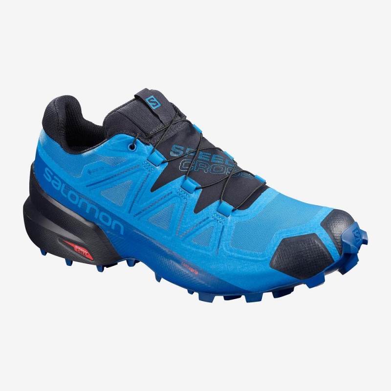 Salomon Speedcross 5 Gore-Tex Trail Løbesko Herre Blå | 25907-JINK