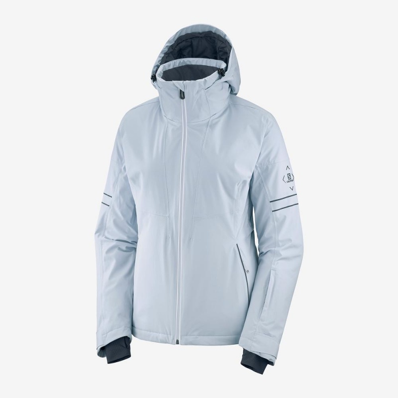 Salomon The Brilliant Jacket W Skijakker Dame Blå | 31895-BRFG