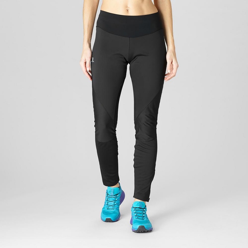 Salomon Trail Runner Ws Tight W Tights Dame Sort | 97186-DKIC