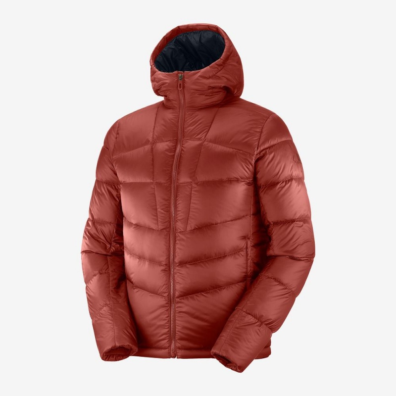 Salomon Transition Down Hoodie M Jakke Herre Rød | 61235-XCIT