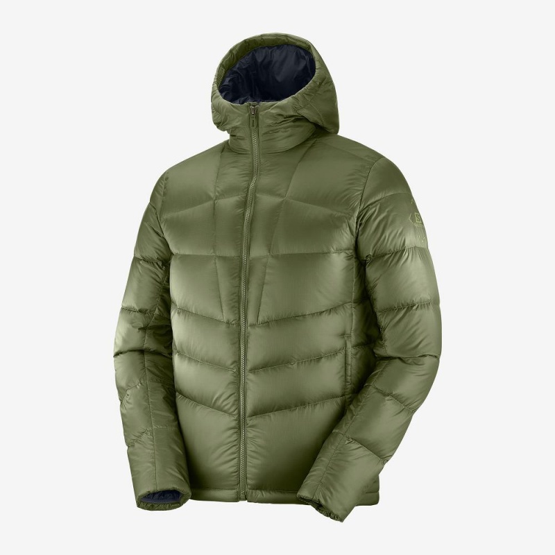 Salomon Transition Down Hoodie M Jakke Herre Grøn | 43895-CAXG