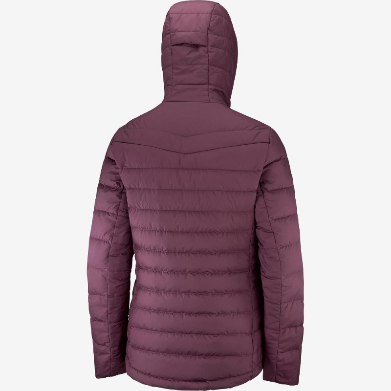 Salomon Transition Down Hoodie W Jakke Dame Lilla | 60783-HTZI