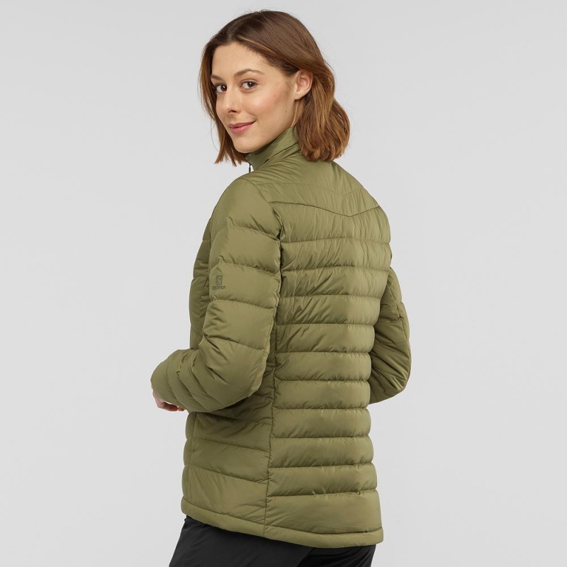 Salomon Transition Down Jacket W Jakke Dame Grøn | 86430-GZWL