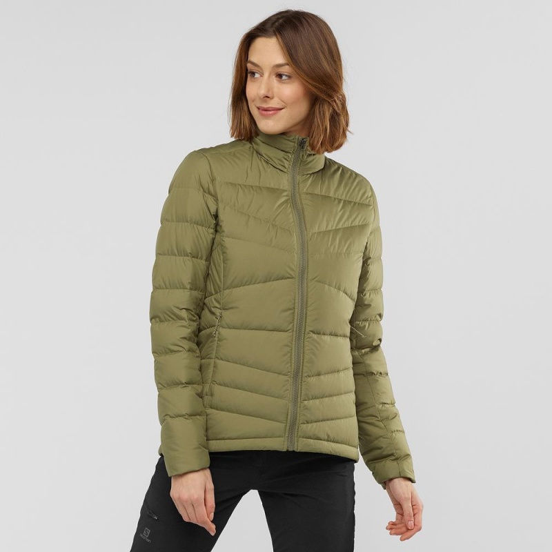 Salomon Transition Down Jacket W Jakke Dame Grøn | 86430-GZWL